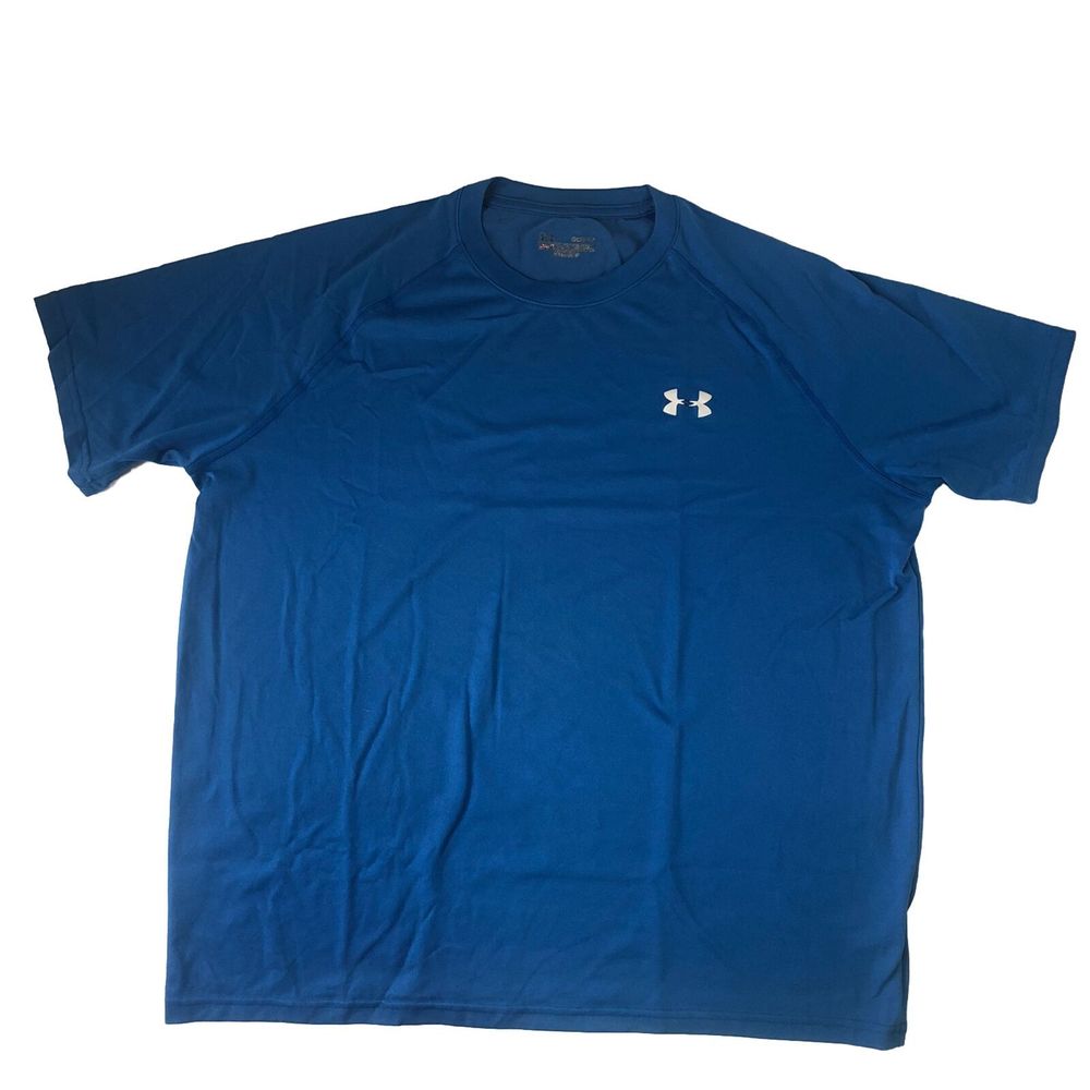 UNDER ARMOUR The Tech Tee Mens Large Royal Blue Short Sleeve T-Shirt